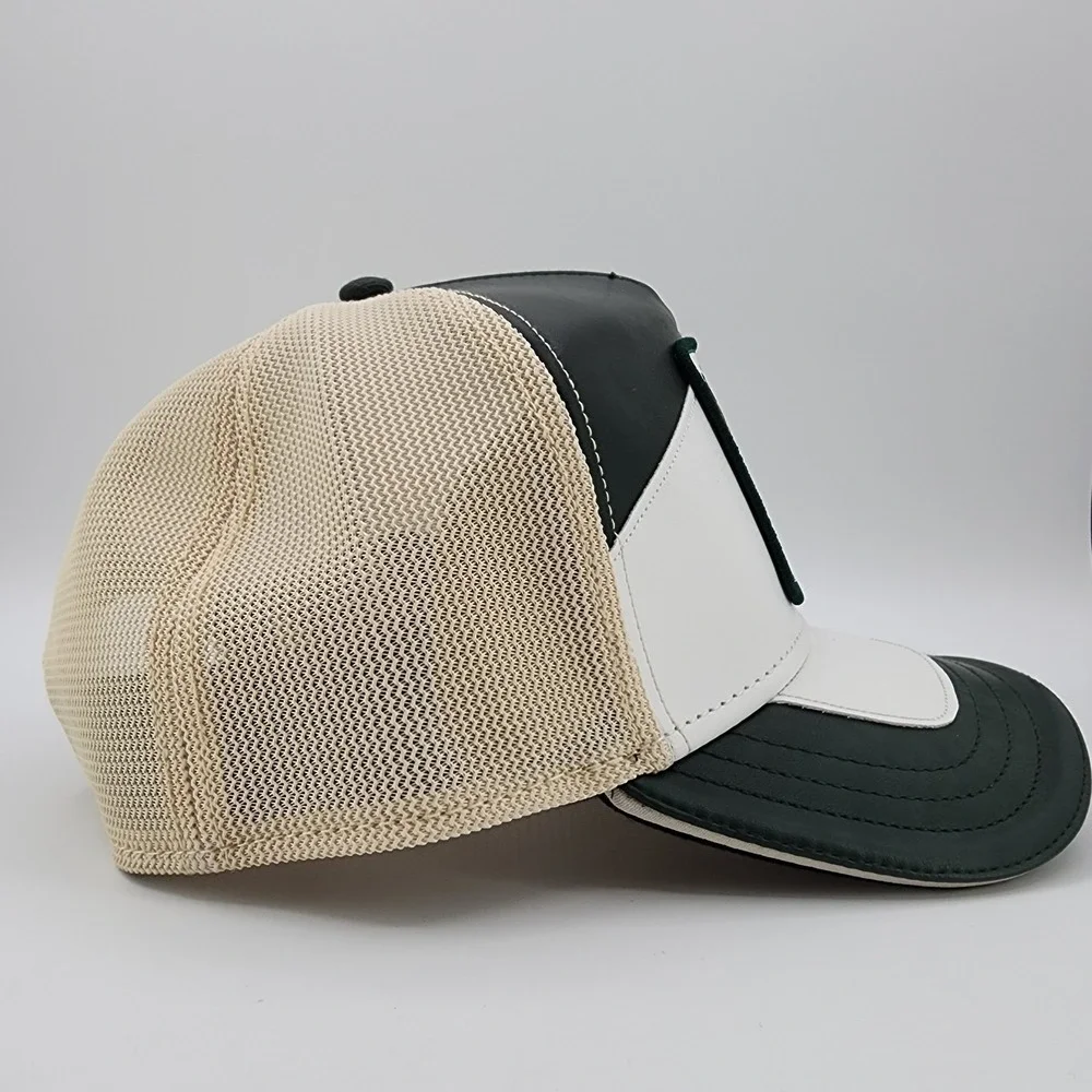 Goorin‎ Bros Stud Snapback Trucker Hat Green White Horse Mesh Back Patch Cap NEW